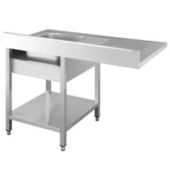 Spülzentrum Basic 12x7 mit 1 Becken rechts, Aufkantung und Grundboden