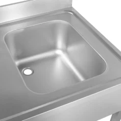 Spülzentrum Basic 12x7 mit 1 Becken rechts, Aufkantung und Grundboden