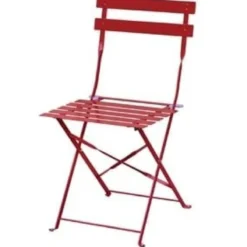 Stahlstühle Bolero rot klappbar - 2 Stück