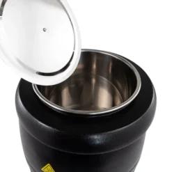 Suppentopf ECO schwarz, 10 Liter, bis 95 °C, herausnehmbarer Edelstahlbehälter