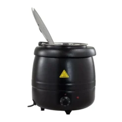 Suppentopf ECO schwarz, 10 Liter, bis 95 °C, herausnehmbarer Edelstahlbehälter