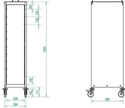 Tablettwagen ECO 10 geschlossen GN 1/1