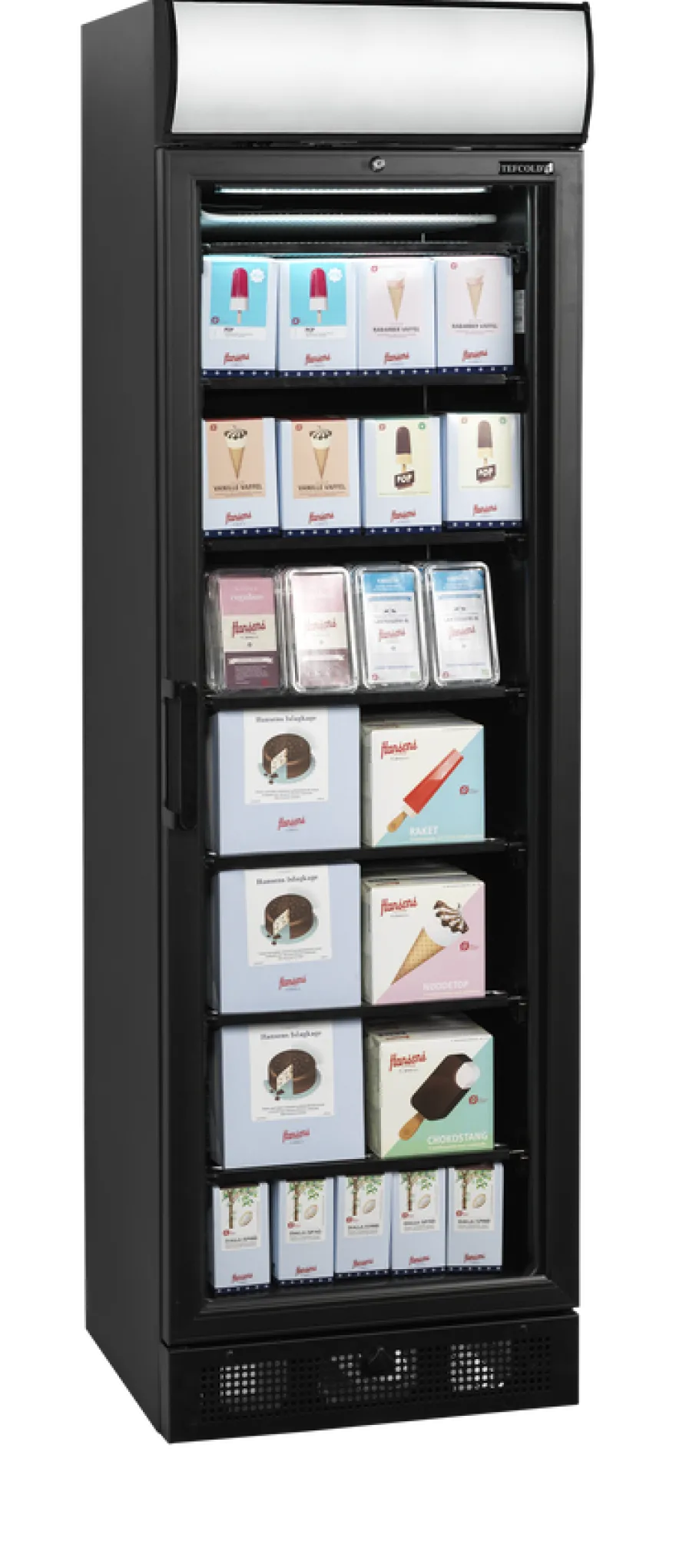 Tefcold Displaygefrierschrank UFSC371GCP Black