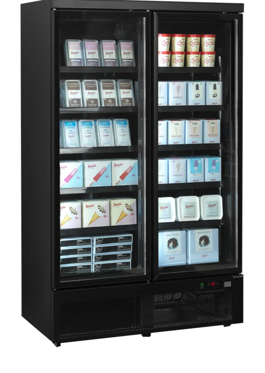 Tefcold Displaygefrierschrank Atom Maxi F2DBB, schwarz