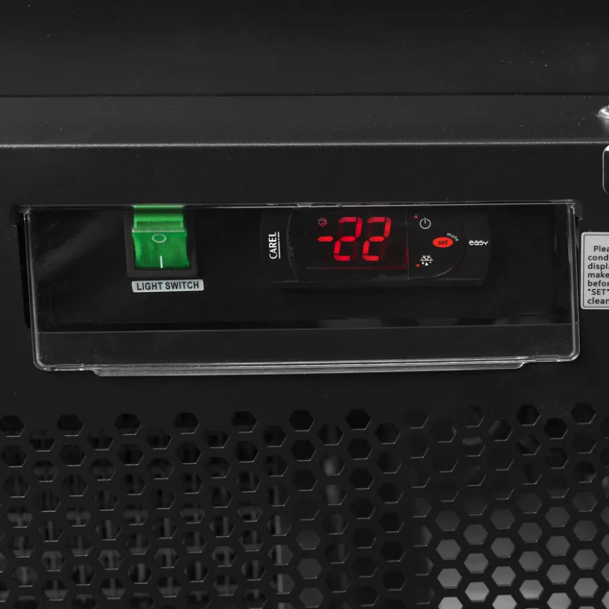Tefcold Displaygefrierschrank Atom Maxi F2DBB, schwarz