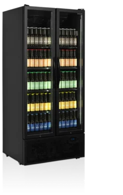 Tefcold Getränkekühlschrank FS890HBLACK schwarz