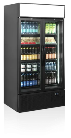 Tefcold Getränkekühlschrank FSC1000HBLACK schwarz