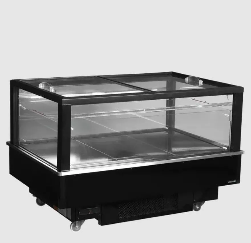 Tefcold Impuls Kühlinsel / Tiefkühlinsel EIB-D1015-B1 1512 mm, LED, schwarz