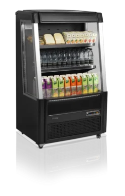 Tefcold Standkühlvitrine ODC90BLACK offen schwarz