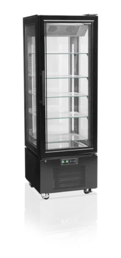 Tefcold Standtiefkühlvitrine UPD400-F schwarz