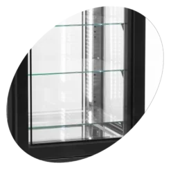 Tefcold Standtiefkühlvitrine UPD400-F schwarz