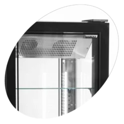 Tefcold Standtiefkühlvitrine UPD400-F schwarz