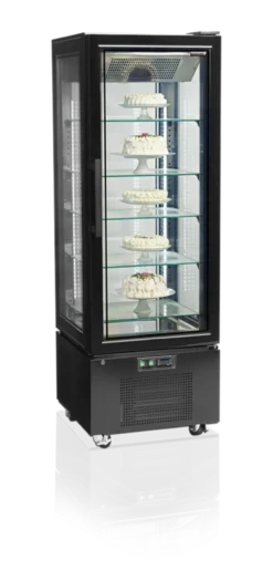 Tefcold Standtiefkühlvitrine UPD400-F schwarz