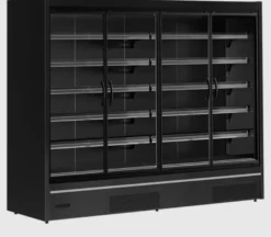 Tefcold Supermarkt Wandkühlregal Multideck MDCA2500HB schwarz, 2580 mm