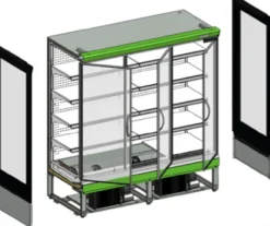 Tefcold Supermarkt Wandkühlregal Multideck EXTRA1875CD schwarz