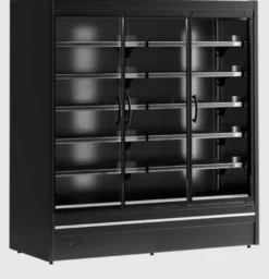 Tefcold Supermarkt Wandkühlregal Multideck MDCA1875HB-2 schwarz, 1955 mm
