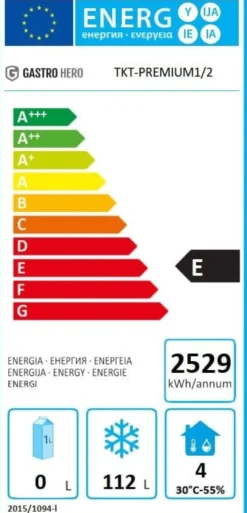 Tiefkühltisch Premium 1/2 mit Aufkantung