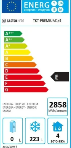 Tiefkühltisch Premium 1/4 mit Aufkantung
