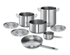Topf- und Pfannen-Set Chef, Edelstahl, 8-tlg., inkl. Deckel