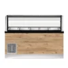 TOP LINE Salattheke 5x 1/1GN mit Umluft-Oberflächenkühlung, 181x88x134cm, schwarzer Granit, LED Beleuchtung