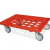 Transportroller vergitterte Deckfläche rot