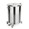 Tretabfallbehälter mit 4 schwenkbaren Rollen, 90 ltr., Ø 44 cm
