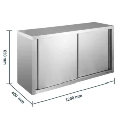 Wandhängeschrank mit Schiebetüren Basic 12, AISI 201