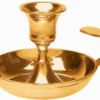 WAS Germany Messing-Kerzenhalter, rund, 9cm Durchmesser