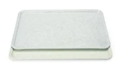 WAS Germany Tablett Polyester, EN 53 x 37 cm - hellgrau mit kl. Punkten