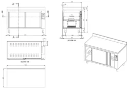 Wärmeschrank ECO 18x6 mit Schiebetüren und Aufkantung